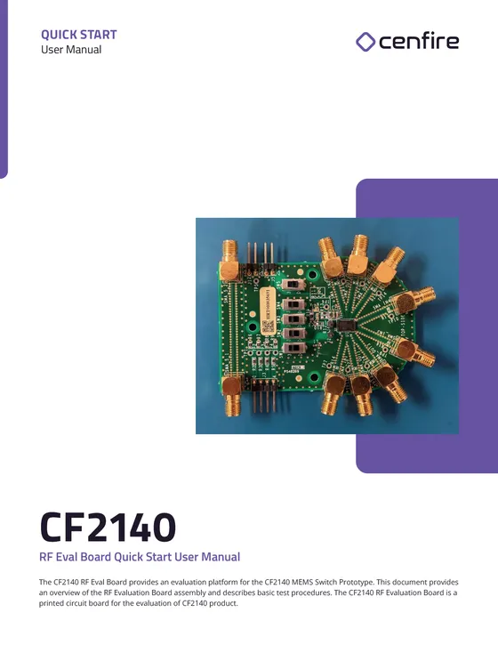 Cenfire: Quick start manual for an RF evaluation board