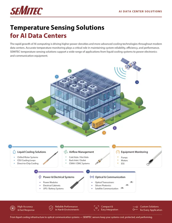 SEMITEC: Leaflet for AI data center sensor applications